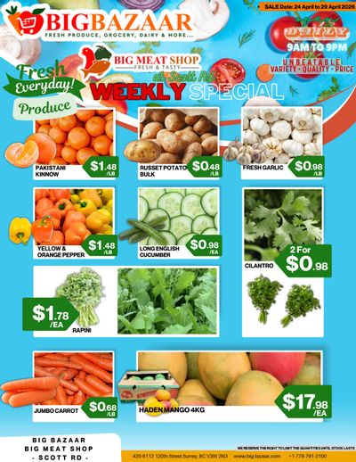 Big Bazaar Canada Flyer April 24 to 29