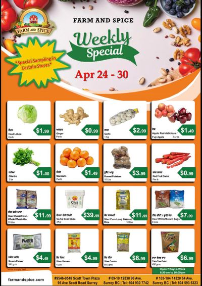 Farm And Spice Grocers Flyer April 24 to 30