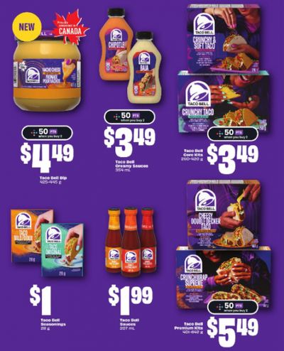 Real Canadian Superstore and No Frills: Free Taco Bell Sauce with Freshco Price Match & Loadable Offer