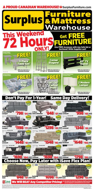 Surplus Furniture & Mattress Warehouse (Sudbury) Flyer April 27 to May 3