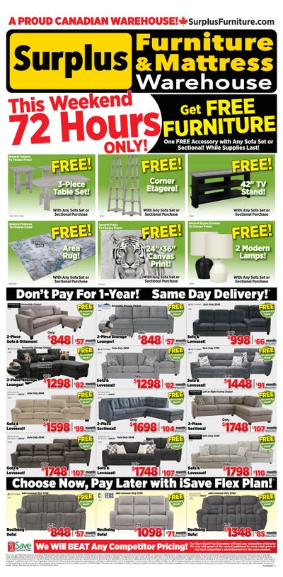 Surplus Furniture & Mattress Warehouse (Saskatoon) Flyer April 27 to May 3