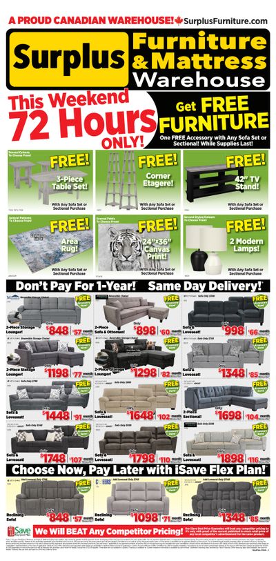 Surplus Furniture & Mattress Warehouse (Medicine Hat) Flyer April 27 to May 3