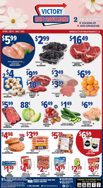 Victory Meat Market Flyer April 28 to May 2