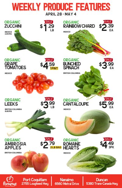 Pomme Natural Market Weekly Produce Flyer April 28 to May 4