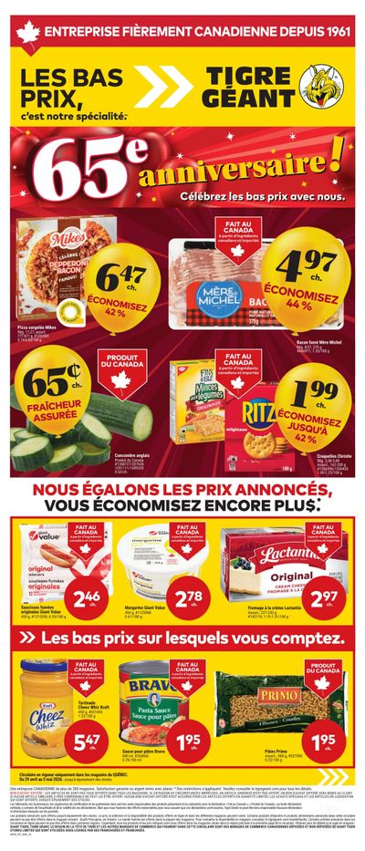Tigre Géant Flyer April 29 to May 5