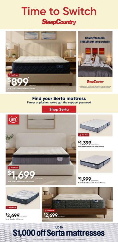Sleep Country Flyer April 29 to May 12