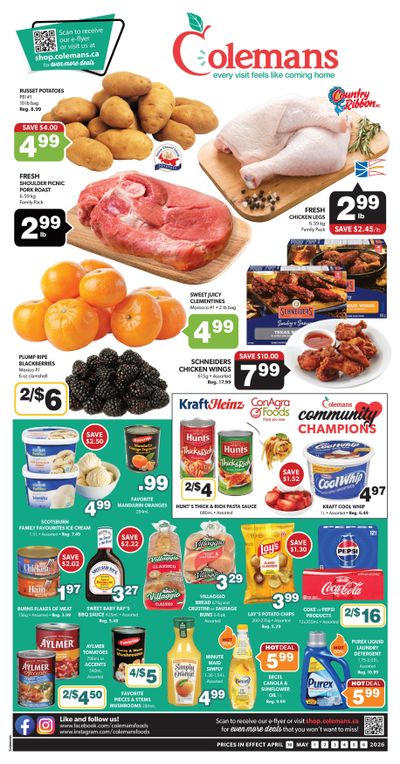 Coleman's Flyer April 30 to May 6
