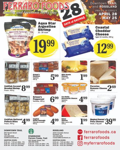 Ferraro Foods Monthly Flyer April 28 to May 25