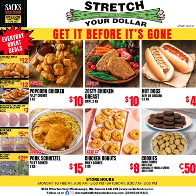 Sacks Food Co. Flyer April 29 to May 12