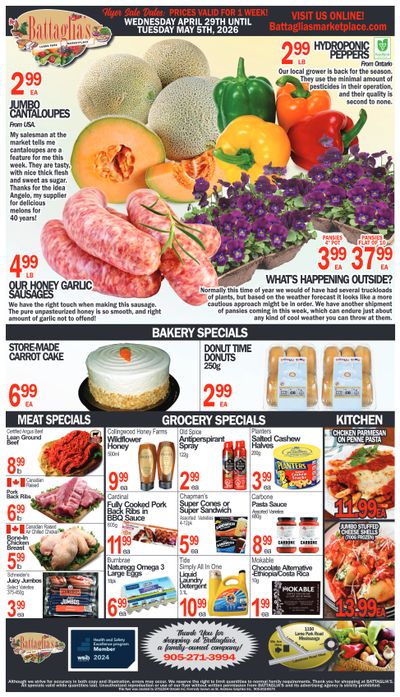 Battaglia's Marketplace Flyer April 29 to May 5