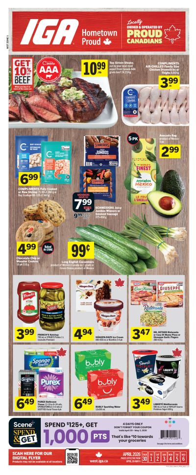 IGA (SK, MB, ON) Flyer April 30 to May 6