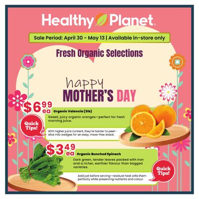 Healthy Planet Flyer April 30 to May 13
