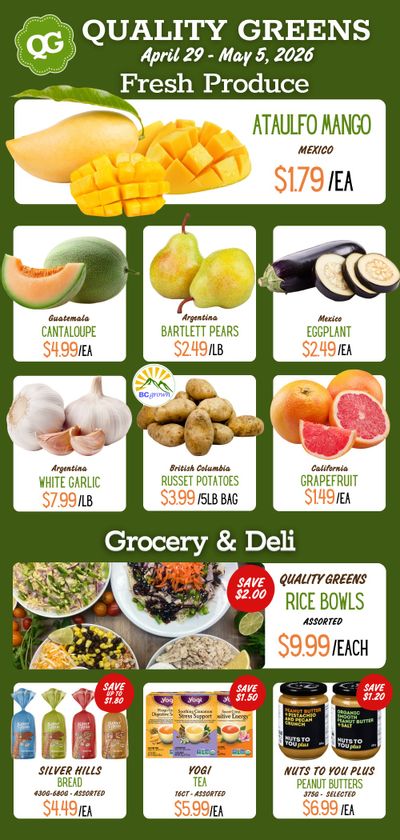 Quality Greens Flyer April 29 to May 5
