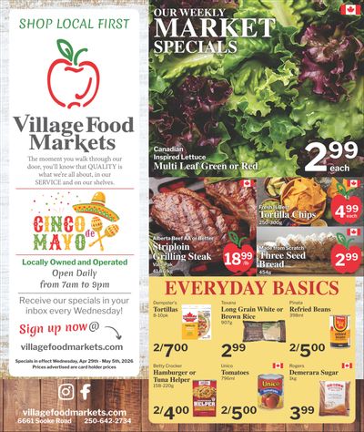 Village Food Markets Flyer April 29 to May 5