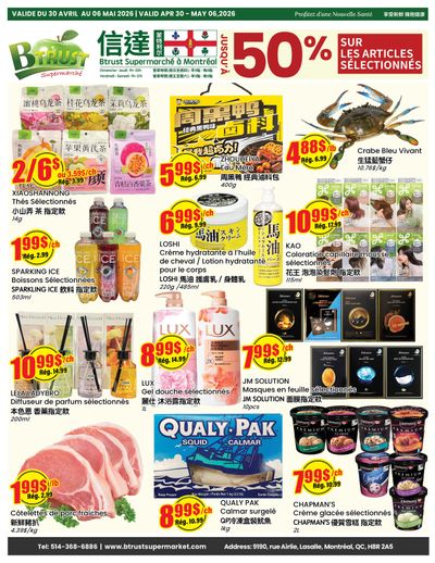 Btrust Supermarket (Montreal) Flyer April 30 to May 6