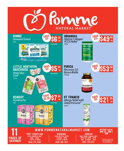 Pomme Natural Market Monthly Specials Flyer April 30 to June 3