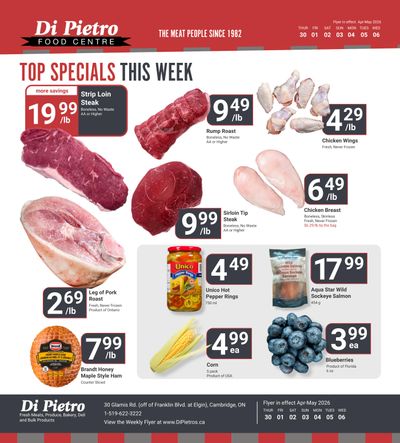 Di Pietro Food Centre Flyer April 30 to May 6