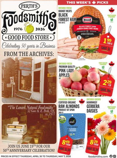 Foodsmiths Flyer April 30 to May 7
