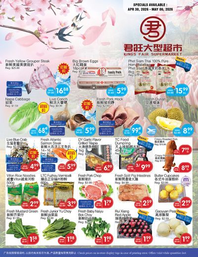Kings Fair Supermarket Flyer April 30 to May 6