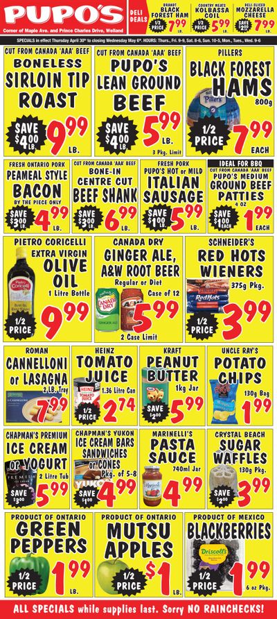 Pupo's Food Market Flyer April 30 to May 6