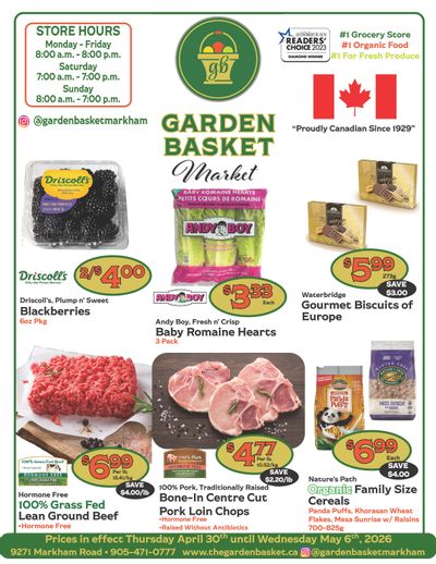The Garden Basket Flyer April 30 to May 6