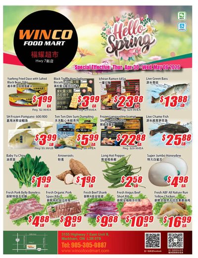 WinCo Food Mart (HWY 7) Flyer April 30 to May 6