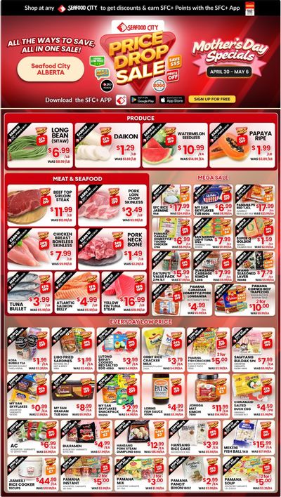 Seafood City Supermarket (AB) Flyer April 30 to May 6