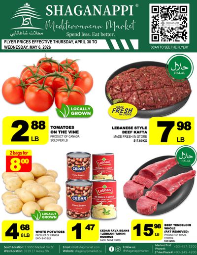 Shaganappi Mediterranean Market Flyer April 30 to May 6