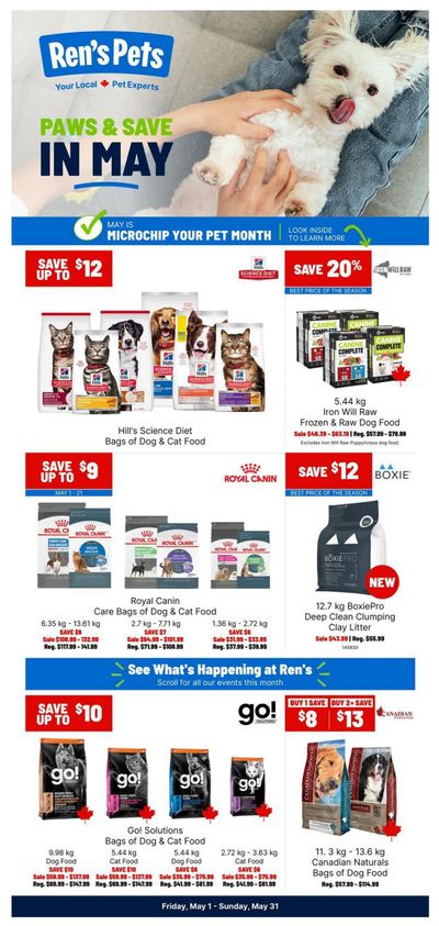 Ren's Pets Flyer May 1 to 31