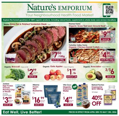 Nature's Emporium Bi-Weekly Flyer April 30 to May 13