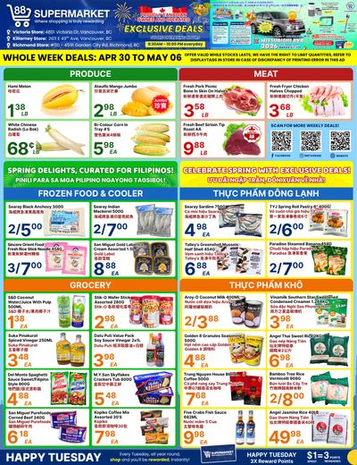 88 Supermarket Flyer April 30 to May 6