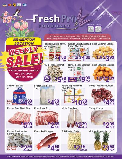 FreshPro Foodmart (Brampton) Flyer May 1 to 7