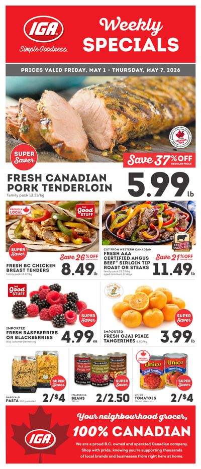 IGA Stores of BC Flyer May 1 to 7