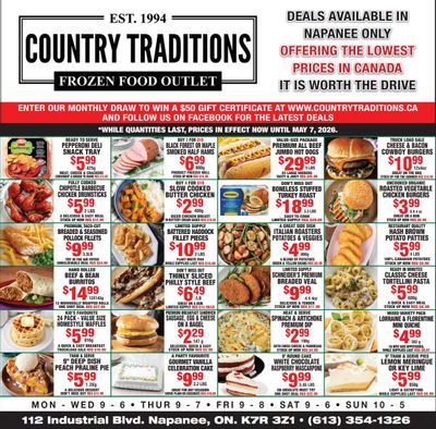Country Traditions Flyer April 30 to May 7