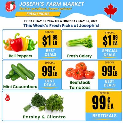 Joseph's Farm Market Flyer May 1 to 6