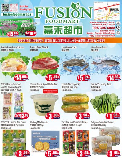 Fusion Supermarket (Unionville)  Flyer May 1 to 7