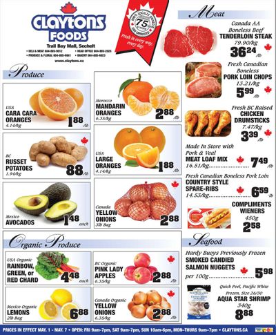 Claytons Heritage Market Flyer May 1 to 7
