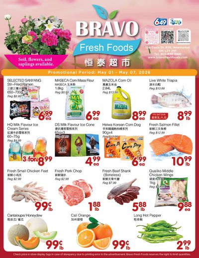 Bravo Fresh Foods Flyer May 1 to 7