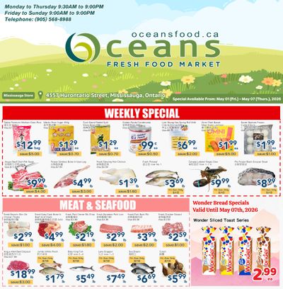 Oceans Fresh Food Market (Mississauga) Flyer May 1 to 7