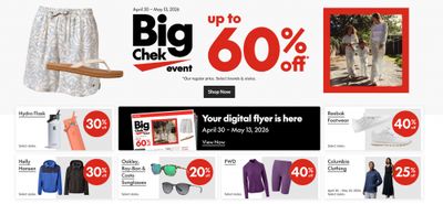 Sport Chek Canada Big Chek Event Flyer: Up to 60% off Select Brands and Styles