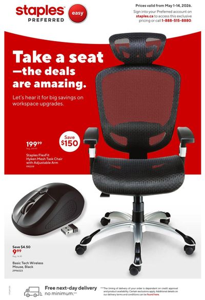 Staples Preferred Flyer May 1 to 14