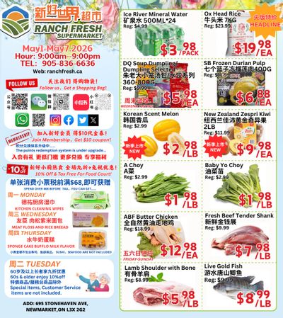 Ranch Fresh Supermarket Flyer May 1 to 7
