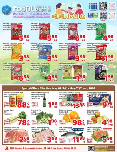 FoodyMart (HWY7) Flyer May 1 to 7