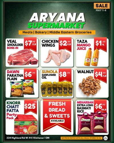Aryana Supermarket Flyer May 1 to 4