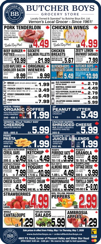 Butcher Boys Grocery Store Flyer May 1 to 7