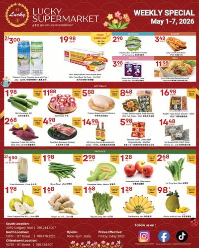 Lucky Supermarket (Edmonton) Flyer May 1 to 7