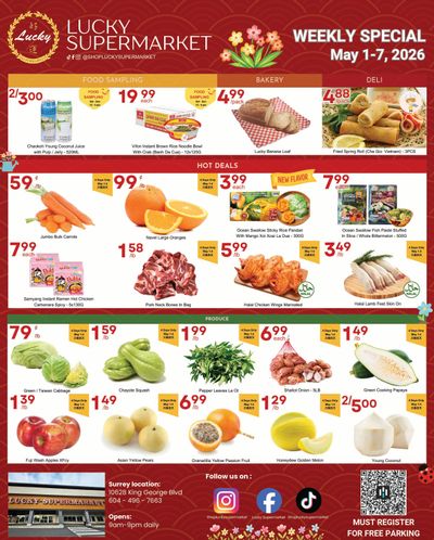 Lucky Supermarket (Surrey) Flyer May 1 to 7
