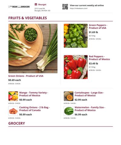 Mike Dean Local Grocer Flyer April 30 to May 7