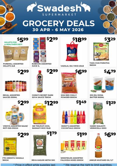Swadesh Supermarket Flyer April 30 to May 6