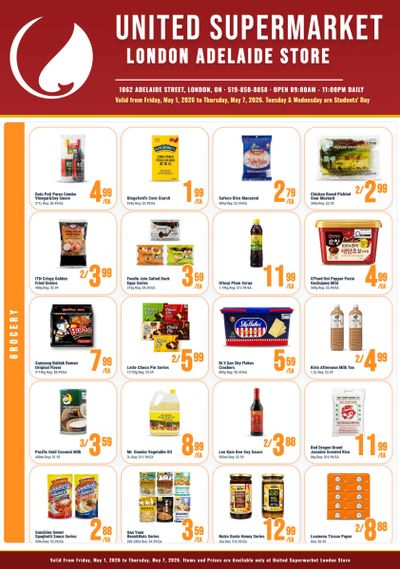 United Supermarket (London) Flyer May 1 to 7